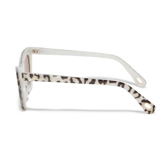 Lele Sadoughi Leopard Cat-eye UV Sunglasses Gold Logo - Picture 5 of 15